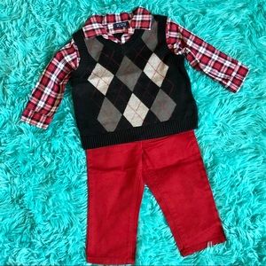 Baby Boy 2 Piece Holiday Outfit
